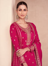 Alluring Partywear Salwar Suit in Pink Colour